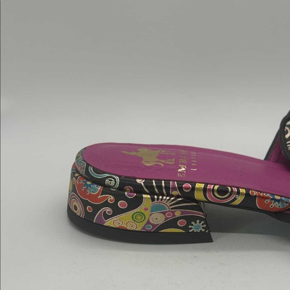Embassy London Vivid Jewel Toned Mules Slides Sandals Shoes **Size 30/US 8**🌸🌸 - Picture 8 of 9